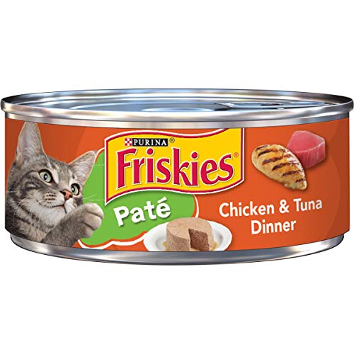 0607963708891 - PURINA FRISKIES PATE WET CAT FOOD, CHICKEN & TUNA DINNER - 5.5 OZ. CANS
