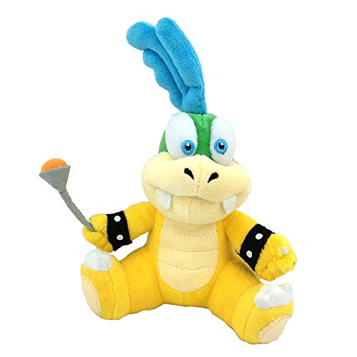 0607983476183 - LARRY KOOPA SUPER MARIO BROS CHARACTER PLUSH TOY CHEATSY MALE KOOPALINGS BLUE WITH A FREE BADGE AS GIFT 6