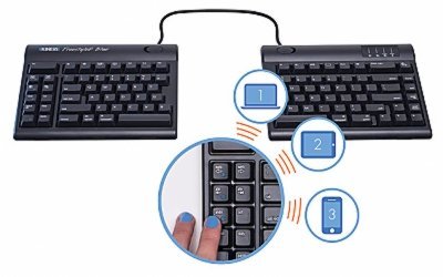 0607998800355 - KINESIS KB800MB-BT-20 FREESTYLE2 BLUE FOR MAC MULTICHANNEL BLUETOOTH WITH 20 SEPERATION