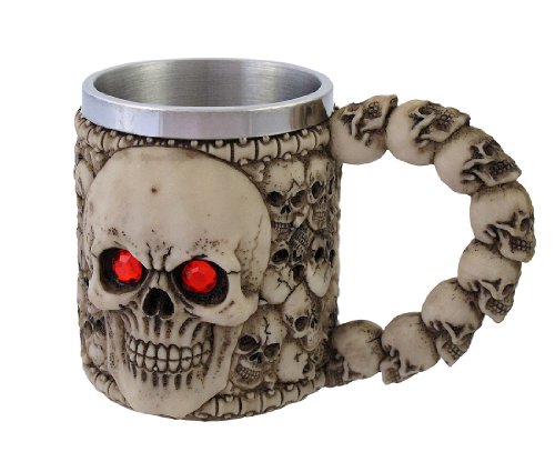 0608019134855 - WICKEDLY AWESOME SKULL MUG WITH RED EYES