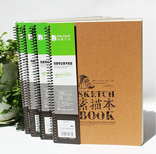 6081625006558 - 1 PIECE SKETCHBOOK FOR DRAWING AND MIXED MEDIA 10.2X7.4(40 PAGES)- BLANK SPIRAL BOUND ARTIST DRAWING PAD/SKETCH JOURNAL