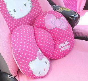0608513598689 - HELLO KITTY SANRIO COMFORTABLE LUMBAR BACK CUSHION PINK BY H-M SHOP BY HELLO KITTY