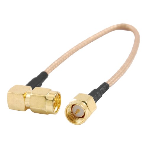 0608641580419 - UXCELL® 6 SMA MALE TO RIGHT ANGLE MALE PLUG JUMPER PIGTAIL CABLE RG316