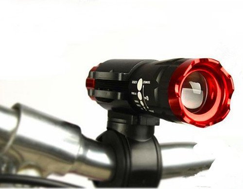 0608661658624 - BICYCLE BIKE LED CREE Q5 240 LUMEN HEAD LIGHT CURVED FLASHLIGHT 3 MODES WITH MOUNT