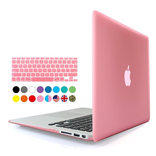 0608729259893 - IBENZER - 2 IN 1 SOFT-TOUCH PLASTIC HARD CASE COVER & KEYBOARD COVER FOR 13 INCHES MACBOOK AIR 13.3'' (MODEL: A1369 / A1466), PINK MMA13PK+1
