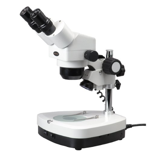 0608729741374 - AMSCOPE SH-2BY-C2 PROFESSIONAL BINOCULAR STEREO ZOOM MICROSCOPE, WF10X AND WF15X EYEPIECES, 10X-60X MAGNIFICATION, 1X-4X ZOOM OBJECTIVE, UPPER AND LOWER HALOGEN LIGHTING WITH RHEOSTAT, 110V-120V