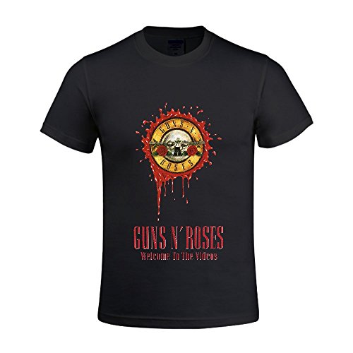 6087455624603 - GUNS N ROSES WELCOME TO THE VIDEOS MEN SHIRTS CREW NECK WORLD TOUR 2016 BLACK