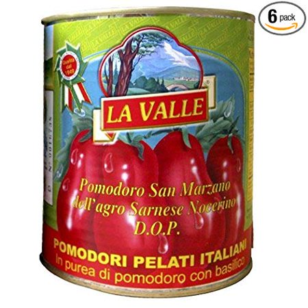 0608766893463 - LA VALLE SAN MARZANO D.O.P. ITALIAN PEELED TOMATOES 6-PACK OF 28 OZ CANS