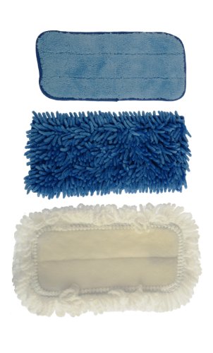 0608819516998 - STARFIBER SCRUBBYDOO MINI COMPACT MOP MICROFIBER REFILL VARIETY PACK (3 ASSORTED PADS)