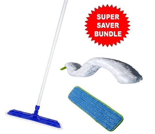 0608819520711 - STARFIBER COMPLETE HOME CLEANING KIT MICROFIBER STAR MOP WITH MICROFIBER POLISHING COMBO WET/DRY PAD AND STAR FIBER DUSTERATOR