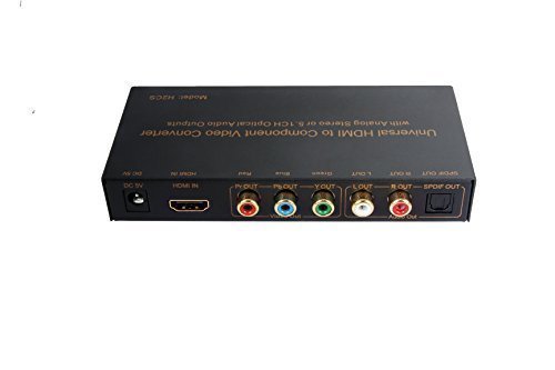 0608819811581 - UNIVERSAL PREMIUM QUALITY HDMI TO COMPONENT VIDEO CONVERTER WITH RCA L/R & OPTICAL AUDIO OUTPUTS | SUPPORT 480I, 720P, 1080I & 1080P VIDEO OUTPUT PAL & NTSC | MODEL: H2CS