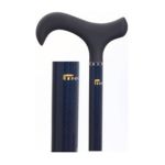 0608866020363 - CORPORATION WS-7105DS SOFT DERBY HANDLE BLUE TRIPE WOUND CARBON FIBER CANE ONE SECTION STRAIGHT