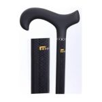 0608866020394 - CORPORATION WS-7107DS SOFT DERBY HANDLE BLACK TRIPLE WOUND CARBON FIBER CANE ONE SECTION STRAIGHT