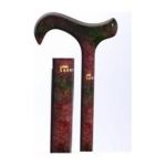 0608866020486 - DERBY HANDLE CARBON FIBER WALKING CANE ONE SECTION STRAIGHT WS-711-D COLORBLUE BURL