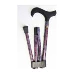 0608866020714 - SOFT DERBY HANDLE TECH CARBON FIBER WALKING CANE FOUR SECTION FOLDABLE WS-74-DS COLORRED CHECK MAROON