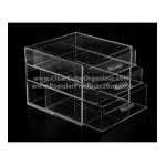 0608866923640 - ACRYLIC CLEAR CUBE MAKEUP ORGANIZER DISPLAY 3 DRAAWERS