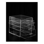 0608866923671 - ACRYLIC CLEAR CUBE MAKEUP ORGANIZER DISPLAY 4 DRAAWERS
