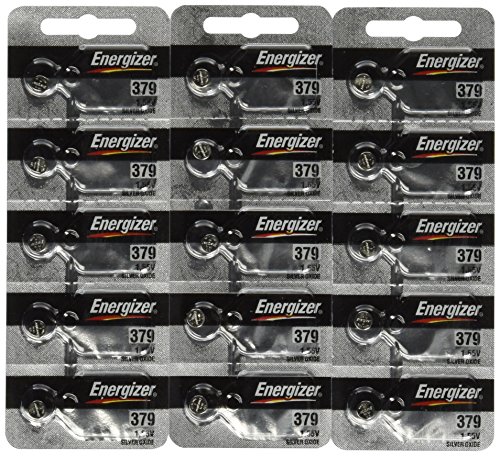 0608938148483 - 15 ENERGIZER 379 BUTTON CELL SILVER OXIDE SR521SW WATCH BATTERY (3 PACKS OF 5 BATTERIES)