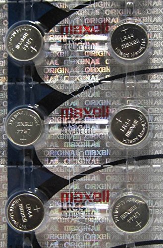 0608938148759 - 6 PACK MAXELL AG13 LR44 A76 357 ALKALINE BUTTON CELL BATTERIES NEW HOLOGRAM PACKAGING THAT GUARANTEES AUTHENTICITY