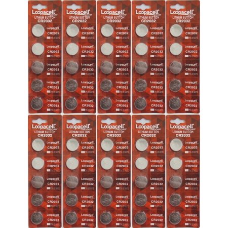 0608938150585 - CR2032 LITHIUM 3V BATTERIES, 5 ON A CARD (10 CARDS - 50 BATTERIES)