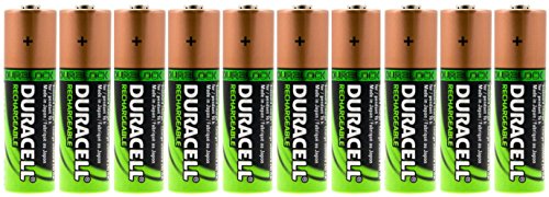 0608938151728 - 10 DURACELL AA BATTERIES RECHARGEABLE NIMH 2450MAH + FREE BATTERY HOLDER