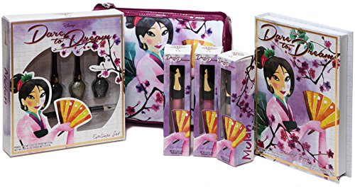 0608939920460 - DISNEY MULAN DARE TO DREAM COSMETIC BAG WITH BEAUTY BOOK MULAN MAKE UP SET PLUS EYELINER SET DEFINING DESTINY AND MORE