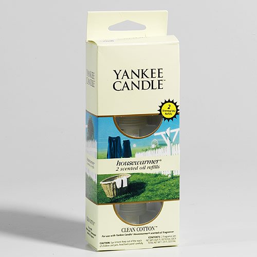 0609032471255 - YANKEE CANDLE CLEAN COTTON ELECTRIC FRAGRANCE REFILLS TWIN PACK