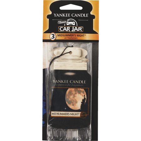 0609032569754 - YANKEE CANDLE PAPER CAR JAR HANGING AIR FRESHENER MIDSUMMER'S NIGHT SCENT - 3 PACK