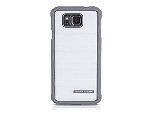 0609053695852 - BODY GLOVE RISE SERIES CASE WITH METALLIC FINISH FOR SAMSUNG GALAXY ALPHA - RETAIL PACKAGING - WHITE / GRAY