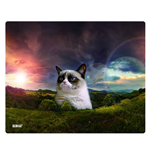 6090839260762 - MOUSE PAD WOLF NEBULASKY OLOKAA?BRAND 5MM SUPER THICK OFFICE&GAMING MOUSE PAD(9.86 ¡Á 7.88 ¡Á 0.5INTHICK)