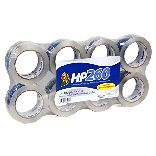 0609132246722 - DUCK BRAND HP260 HIGH PERFORMANCE 3.1 MIL PACKAGING TAPE, 1.88-INCH X 60-YARD, CRYSTAL CLEAR (CASE OF 96 ROLLS (CLEAR), 60 YARDS/ROLL)
