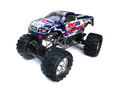 6091324448382 - REDCAT RACING GROUND POUNDER 3-CHANNEL ELECTRIC MONSTER TRUCK, AMSOIL, 1/10 SCALE