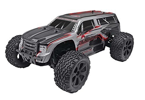 0609132459283 - REDCAT RACING BLACKOUT XTE 1/10 SCALE ELECTRIC MONSTER TRUCK WITH WATERPROOF ELECTRONICS, SILVER/RED SUV