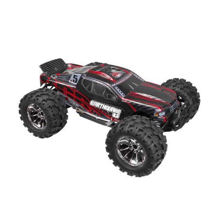 0609132481734 - REDCAT RACING EARTHQUAKE 3.5 MONSTER TRUCK NITRO 2-SPEED WITH 2.4GHZ RADIO (1/8 SCALE), RED/BLACK