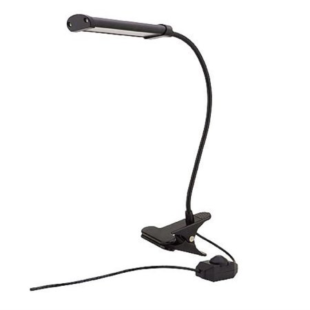 0609207162582 - MARSLG 4-WATT LED FLEX NECK CLIP-ON TABLE LAMP WITH INLINE DIMMER SWITCH, 2409WH