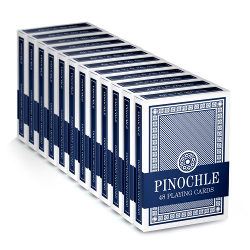 0609207893004 - BRYBELLY 12-DECKS OF PINOCHLE PLAYING CARDS, BLUE