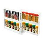 0609207971597 - NEW SET OF 2 SWIVEL CABINET ORGANIZER,STORE UP TO 20 BOTTLES.