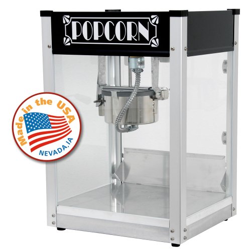 0609224350146 - PARAGON GATSBY BLACK POP 4 OUNCE POPCORN MACHINE FOR PROFESSIONAL CONCESSIONAIRES REQUIRING COMMERCIAL QUALITY HIGH OUTPUT POPCORN EQUIPMENT
