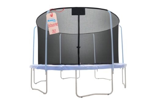0609224357015 - TRAMPOLINE REPLACEMENT NET, FITS FOR 12' ROUND FRAMES, USING 6 CURVED POLES WITH TOP RING ENCLOSURE SYSTEM -NET ONLY