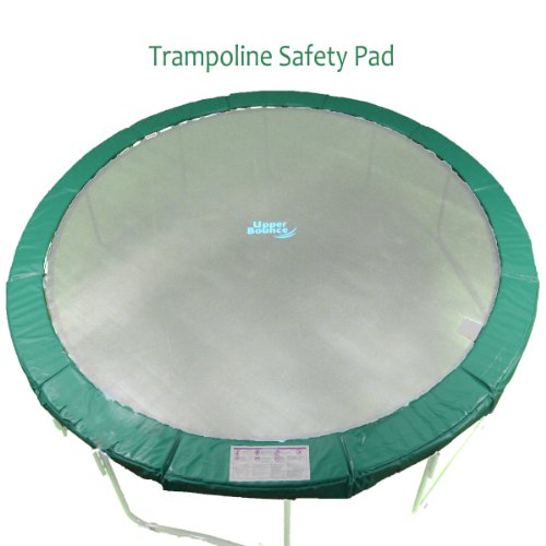 0609224357787 - UPPER BOUNCE 12' SUPER TRAMPOLINE REPLACEMENT SAFETY PAD WITH SPRING COVER FITS 12 FT ROUND TRAMPOLINE FRAMES WITH 10 WIDE IN GREEN COLOR