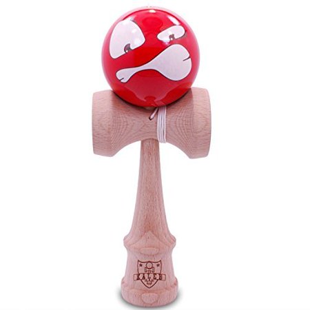 0609224621130 - KALEB KENDAMA WITH BIG RED FACE BALL AND EXTRA STRING