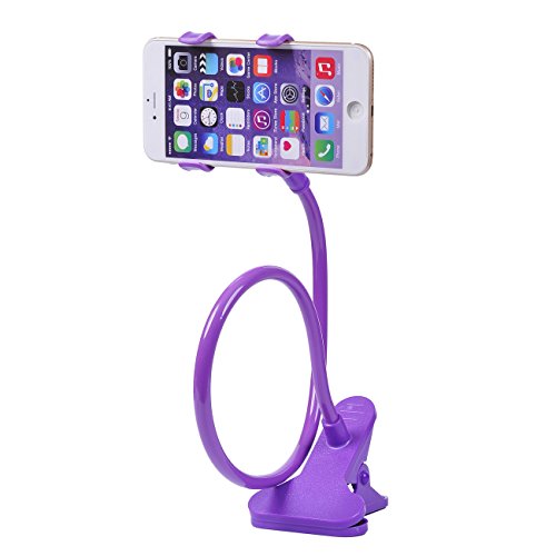 6092548376253 - CAR MOUNT, UNIVERSAL 28 INCHES LONG ARM/ NECK 360 DEGREE ROTATION AIR VENT CAR CRADLE HOLDER FOR ALL APPLE IPHONE AND ANDROID DEVICES,ALSO FIT ON DESKTOP BED BATHROOM KITCHEN ETC..(PURPLE)