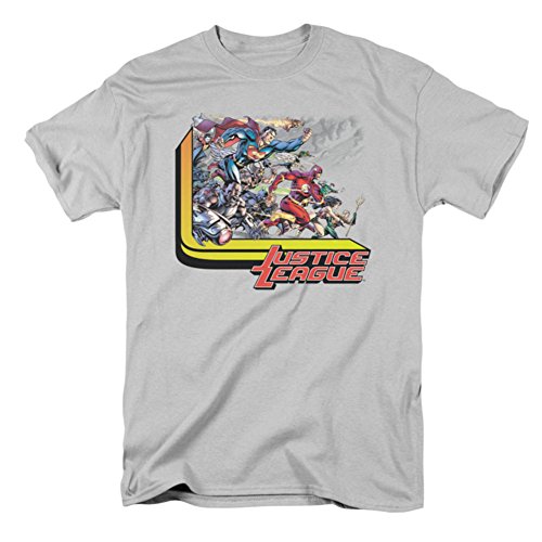 0609328283043 - JLA/READY TO FIGHT - S/S ADULT 18/1 - SILVER - XL