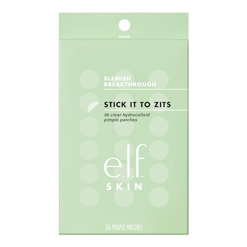 0609332595606 - E.L.F. SKIN BLEMISH BREAKTHROUGH STICK IT TO ZITS PIMPLE PATCHES, HELPS REDUCE THE LOOK OF BLEMISHES & HEAL, VEGAN & CRUELTY-FREE, 36 PATCHES