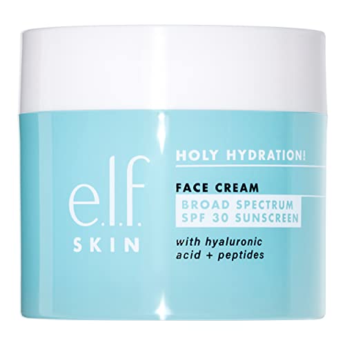 0609332815704 - E.L.F. HOLY HYDRATION! FACE CREAM, BROAD SPECTRUM SPF 30 SUNSCREEN, MOISTURIZES & SOFTENS SKIN, QUICK-ABSORBING & ULTRA-HYDRATING, 1.8 OZ