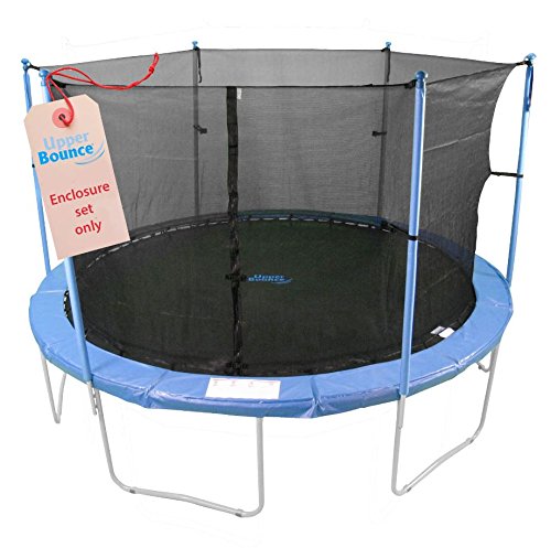 0609465206134 - TRAMPOLINE ENCLOSURE SET, TO FIT 15 FT. ROUND FRAMES, FOR 4 OR 8 W-SHAPED LEGS -SET INCLUDES: NET, POLES & HARDWARE ONLY