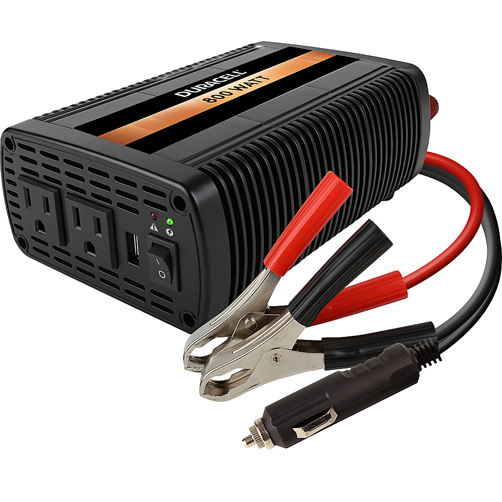 0609525763645 - DURACELL - 800W HIGH POWER INVERTER WITH USB PORT - BLACK