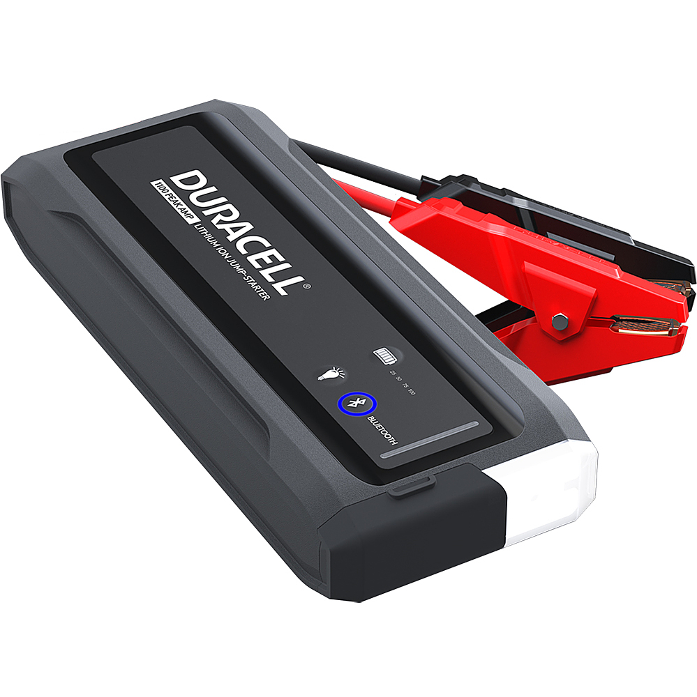 0609525766981 - DURACELL - PORTABLE 1100A BLUETOOTH ENABLED LITHIUM-ION JUMP STARTER WITH USB POWER BANK AND FLASHLIGHT - BLACK
