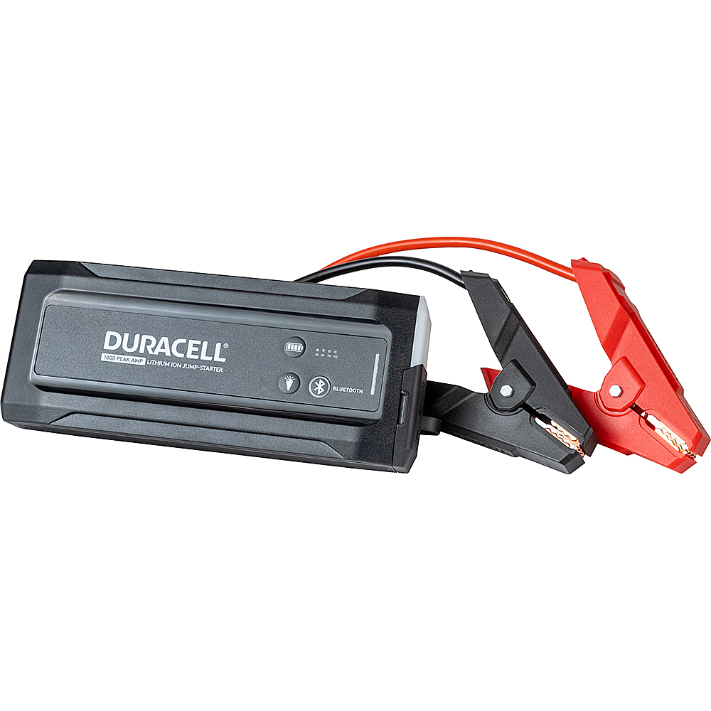 0609525768022 - DURACELL - BLUETOOTH ENABLED LITHIUM-ION 1800A PORTABLE JUMP STARTER WITH USB POWER BANK AND FLASHLIGHT - BLACK