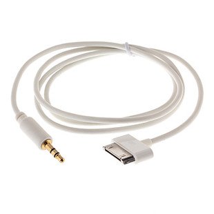 0609528956631 - SMAYS VEHICLE STEREO AUDIO CABLE FOR APPLE IPHONE IPOD 30PIN DOCK TO 3.5MM AUX-IN JACK (3.2 FEET = 1 METER, WHITE)